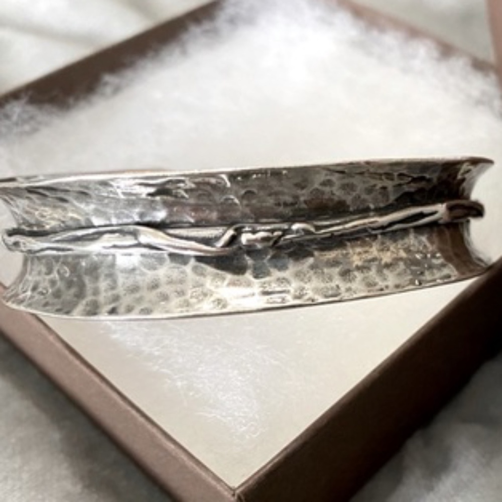 SILPADA Vintage Retired Hammered Sterling Cuff B1684 - Picture 2 of 4